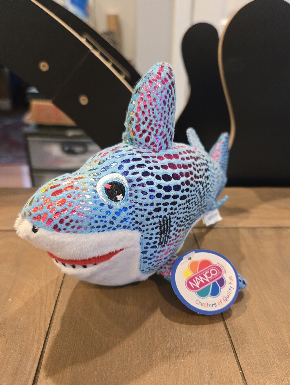 Nanco Sparkle Blue Shark Plush New With Tags